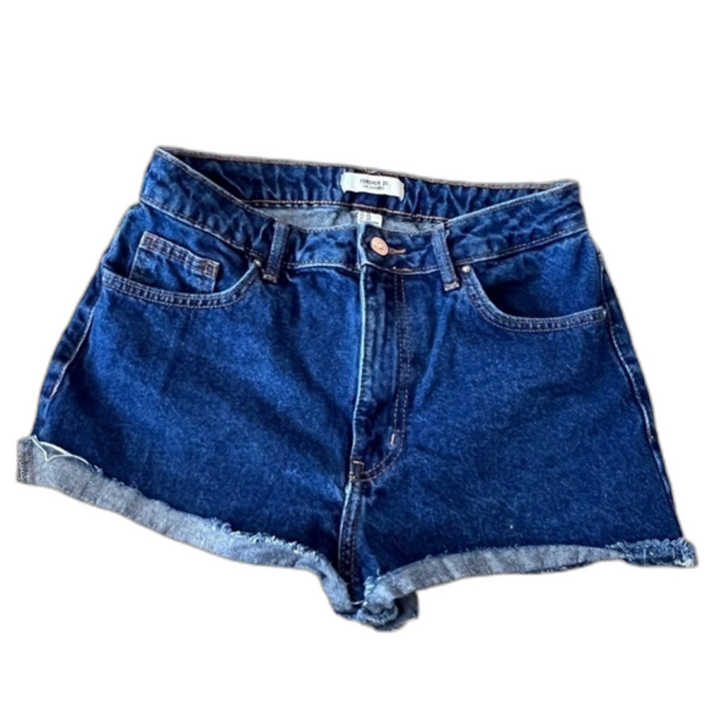 Forever 21 summer basic vintage women blue Jean Short.
